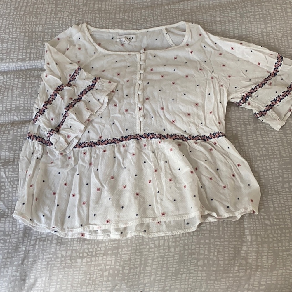 Velvet tees short sleeve blouse. Size S.